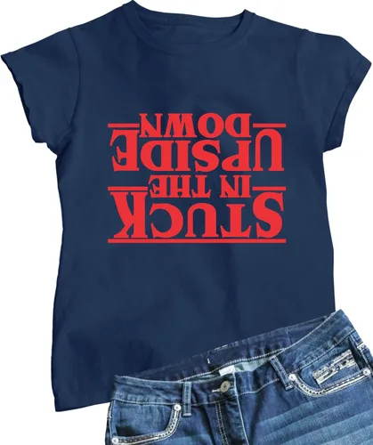 Vista 18 de Go All Out Camiseta para mujer Stuck in The Upside Down
