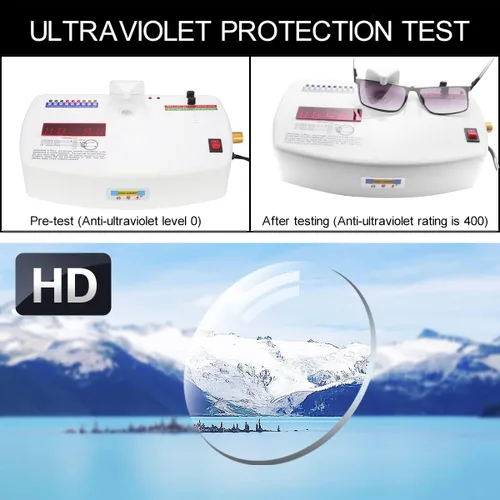 Vista 5 de MIRYEA Lentes de lectura de lente completa, protección UV, bisagra de resorte, lentes de sol anti luz azul, para hombres y mujeres, no bifocales
