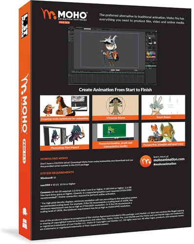 Vista 2 de Moho Pro 13.5 The all-in-one animation tool for professionals and digital artists Software for PC and Mac
