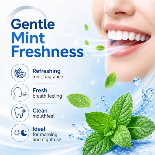 Vista 6 de Pastas dentales de hidroxiapatita para la protección del esmalte y fortalecimiento de dientes, menta suave, aliento fresco, uso diario