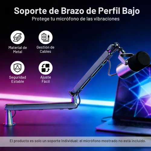 Vista 2 de Aqdocvf Brazo de brazo de micrófono - Soporte de brazo de micrófono