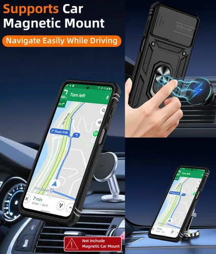 Vista 7 de ATUMP for Moto G-Play-2024 Case with Camera Lens Cover & HD Screen Protector(2 Pcs), [10FT Military Grade Drop Protection] Magnetic Ring Holder