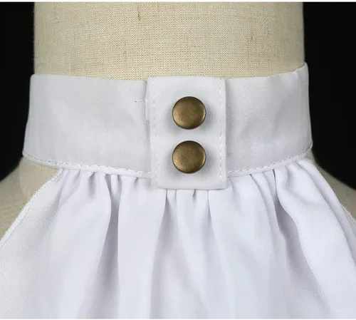 Vista 2 de VIPAGXFC Collar de cuello de jabot colonial unisex, blusa desmontable, cuello de dickey, media camisa