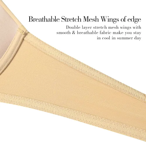 Vista 8 de Wingslove Sujetador push up para mujer, con escote en V profundo, con aros, multiway, 2 copas