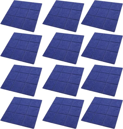 Vista 5 de 12Pcs Soundproofing Insulation Panel, Acoustic Treatment Panels with Beveled Edge Tiles, High Density Polyester Fiber Sound Absorption Panels for