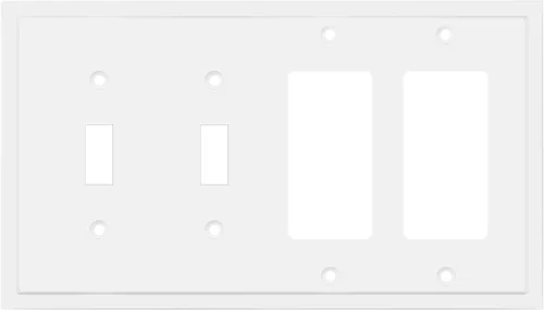 Vista 72 de Henne Bery Placa decorativa de pared con borde moderno, tapa de tomacorriente para cubrir enchufe, aleación de zinc maciza duradera