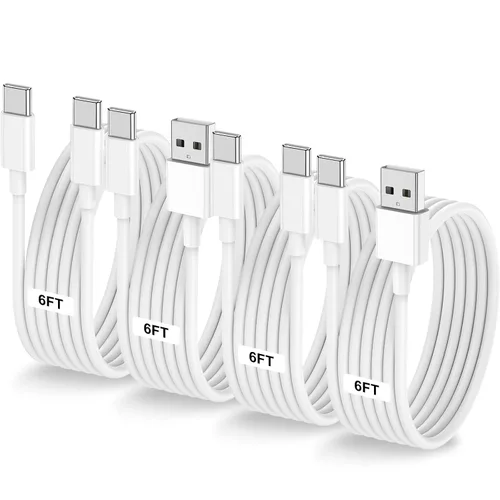Vista 22 de LOFPYE Paquete de 3 cables USB C a USB C de 1 pie y 60 W, cable de carga rápida tipo C para iPhone Air 17 16e 16 15 Pro Plus Pro Max, para Galaxy