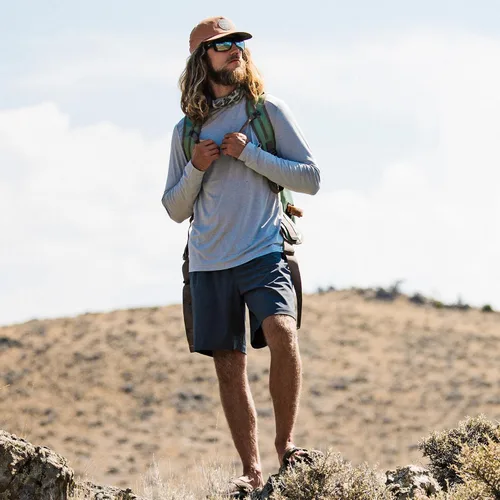 Vista 5 de Free Fly Pantalones cortos Breeze para hombre, entrepierna de 8 pulgadas, de secado rápido, ligeros, con protección solar UPF 50+