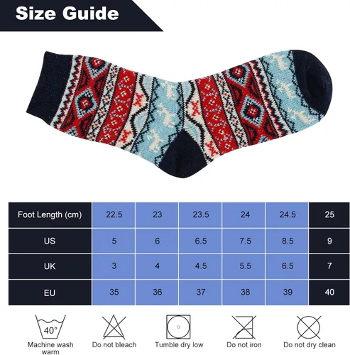 Vista 6 de LKV Calcetines de invierno para mujer, caja de regalo, calcetines de lana gruesa, suaves, cálidos, calcetines casuales para mujer, calcetines