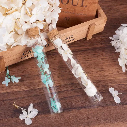 Vista 7 de BENECREAT Paquete de 20 tubos de vidrio de 1.0 fl oz (1 oz) con tapones de corcho, pequeñas botellas vacías transparentes para aceites esenciales