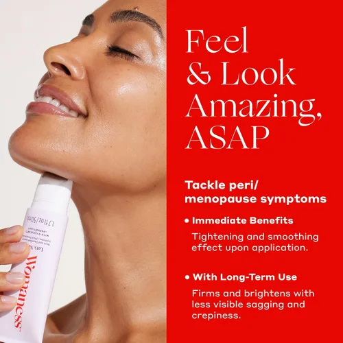 Vista 3 de Womaness Suero Reafirmante de Cuello - Hidrata, Levanta y Suaviza con Aplicador de Rodillo Enfriante y Masajeador - Crema para Mujeres para Suavizar
