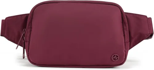 Vista 16 de Bolsa de Cinturón Pander Grande 2L, Riñonera de Nylon para Mujeres y Hombres con Correa Ajustable Negro Onyx