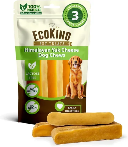 Vista 25 de EcoKind Premium Gold Yak Cheese Masticables para Perros del Himalaya, golosinas saludables para perros pequeños, totalmente naturales, masticables