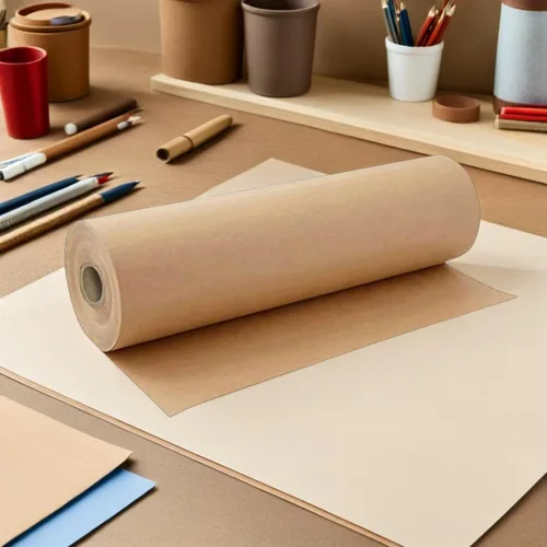 Vista 5 de EXCEART 1 rollo de papel de ramo de flores marrones Papel de embalaje de papel marrón Envoltura de piso Papel para manualidades Papel de embalaje