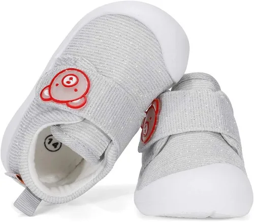 Vista 5 de Zapatos de bebé para niños y niñas, primeros caminantes, animales lindos, tenis para niños pequeños, suela de goma