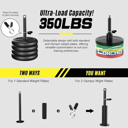 Vista 4 de Concho Sistema de polea de peso, sistema de polea de cable mejorado para gimnasio con cable de peso ajustable y asas desmontables, sistema de polea
