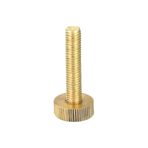 Vista 3 de uxcell Tornillos moleteados para pulgar, pernos planos de latón M8x40mm, sujetadores para PC, electrónico, mecánico