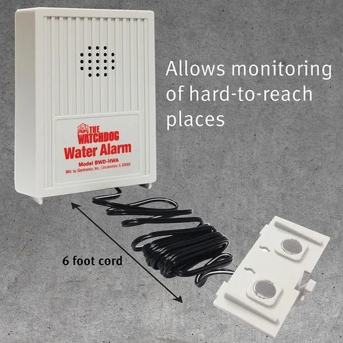 Vista 4 de The Basement Watchdog 110 dB Alarma de agua con sensor desmontable para áreas de difícil acceso (BWD-HWA)