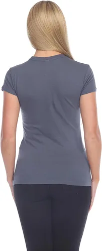 Vista 6 de Camisas de manga corta para mujer, 100% algodón, 3 piezas, ajuste delgado, básico, cuello redondo, peso ligero, tela suave