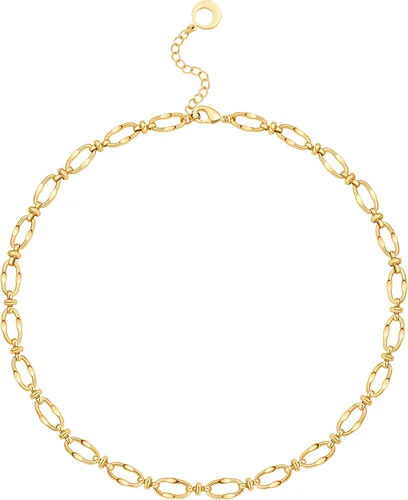 Vista 8 de Aobei Pearl - Gargantilla de oro de 18 quilates con cadena de clip, cadena de bolas y dijes perlas barrocas biwa para mujeres Cadena de estación