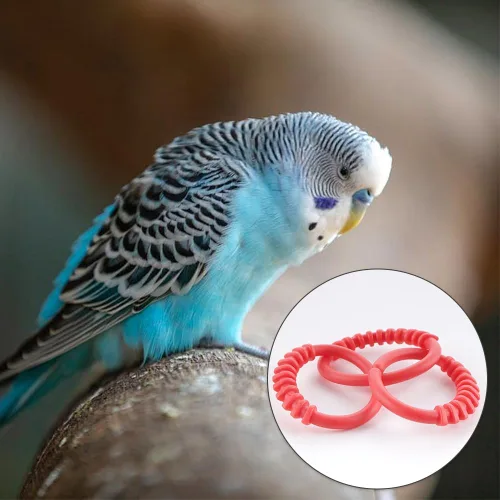 Vista 2 de 24 piezas de juguete para masticar pájaro loro plástico gran enlace DIY jaula accesorios