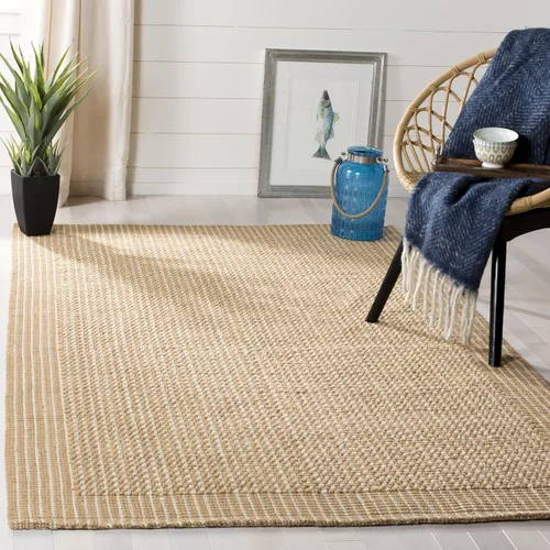 Vista 3 de SAFAVIEH Natural Fiber Collection - Alfombra de pasillo de 2 x 6 pies, marfil y beige, yute hecho a mano, ideal para zonas de alto tráfico en sala