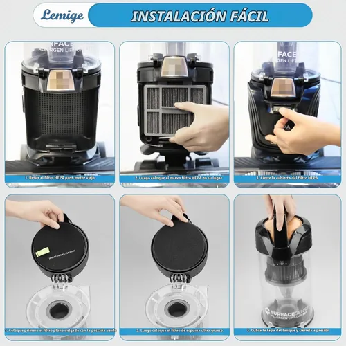 Vista 8 de Lemige 39883 42946 3774F 3418 Filtro de vacío para Bissell Pet Hair Eraser