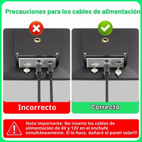 Vista 4 de Panel solar de cámara de sendero, mini cargador de batería solar DC 12V/1A 6V/1.5A batería de litio recargable incorporada de 5000 mAh, accesorio
