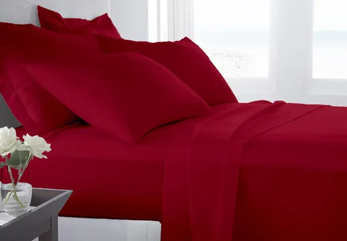 Vista 8 de Juego de ropa de cama de lujo de 4 piezas, 800 hilos, 100% algodón ultra suave, color negro, juego de ropa de cama transpirable de algodón de fibra