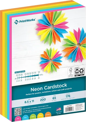 Vista 10 de PrintWorks Americana Cardstock 8.5 x 11 pulgadas – 200 hojas – Colores de cartulina rojo, blanco y azul – Ideal para proyectos escolares