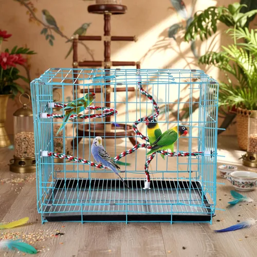 Vista 4 de Novabright - Juego de 6 perchas de cuerda para pájaros de 24.5 pulgadas