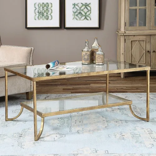 Vista 2 de Uttermost, Mesa de centro Gold Katina