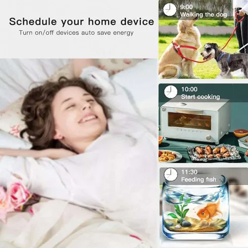 Vista 6 de 2 unids Zig bee DIY Smart Switch Interruptor inteligente WiFi Interruptor de luz inalámbrico Módulo de relé compatible con Amazon Alexa Google Home