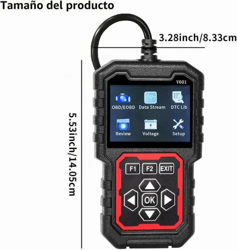 Vista 9 de OnRetul V601 Escáner de Diagnóstico Profesional OBD2 - Lector Rápido de Códigos de Luz de Verificación del Motor, Probador de Voltaje, Preparación