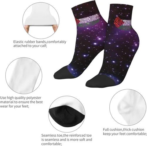 Vista 5 de GDJF Palestinian Dna Palestine Flag Ankle Socks Winter Low Cut Sports Warm Breathable Comfort Casual Socks For Mens And Womens