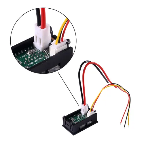 Vista 4 de ACEIRMC 10 amperímetros LED de 0.28 pulgadas, multímetro digital rojo y azul, probador de corriente de voltaje, detector de corriente continua