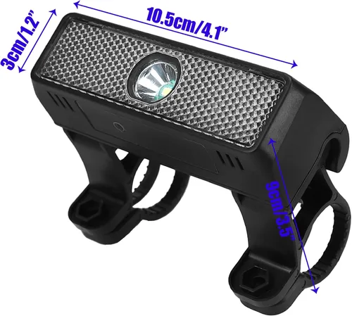 Vista 4 de Faro de bicicleta, luces solares para bicicleta, luz delantera de bicicleta inteligente, LED intermitente para bicicleta, lámpara de advertencia