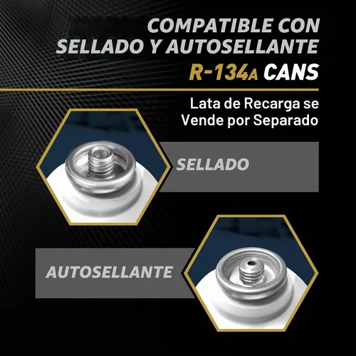 Vista 4 de A/C Pro Smart Charge Bluetooth - Medidor y manguera de refrigerante R-134a, herramienta de recarga de aire acondicionado para automóvil, diagnóstico