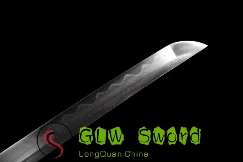 Vista 7 de GLW - Espada de 41 pulgadas, afilada espiga completa, espada real japonesa samurái katana de arcilla templada de acero plegado