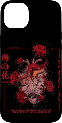Vista 15 de Carcasa estética para iPhone 17, diseño de lirio de araña roja o Higanbana en Japón