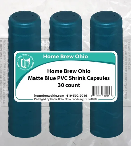Vista 2 de Home Brew Ohio PVC Shrink Cápsulas (30 unidades) (azul claro metálico)