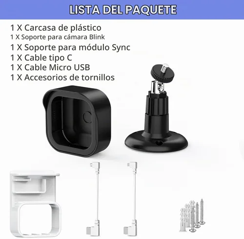 Vista 9 de Blink Outdoor 4 (4.ª generación) - Soporte de pared, cubierta protectora resistente a la intemperie y montaje ajustable de 360 grados con soporte