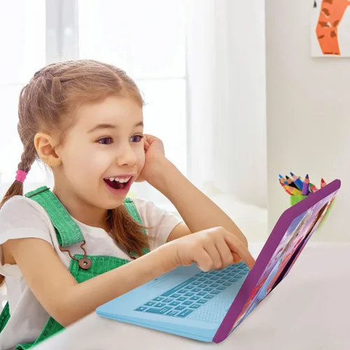 Vista 7 de LEXiBOOK Disney Frozen 2 - Laptop Educativo y Bilingüe Español/Inglés - Juguetes para Niñas con 124 Actividades para Aprender, Jugar Juegos y Música