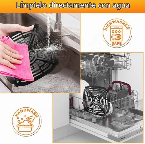 Vista 4 de Piezas de repuesto para freidora de aire Ninja Crispi FN101GY, accesorios para freidora de aire, placa de parrilla con parachoques de goma
