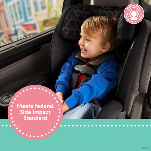 Vista 4 de Disney Baby EverSlim - Asiento convertible 4 en 1 para automóvil, diseño vintage de Mickey Mouse
