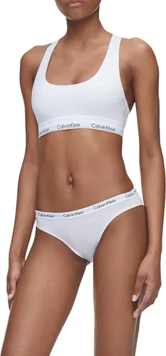 Vista 2 de Calvin Klein - Calzones bikini elásticos de algodón con logotipo de carrusel para mujer, paquete múltiple, NegroBlancoGris (BlackWhiteGrey Heather)