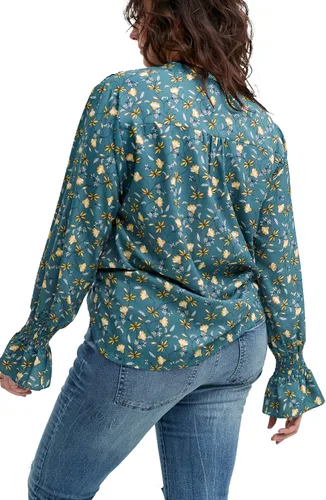 Vista 3 de Ellos - Blusa con cuello de muesca floral para mujer