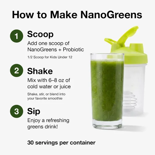 Vista 7 de Biopharma Scientific NanoGreens + Polvo de verduras probióticas