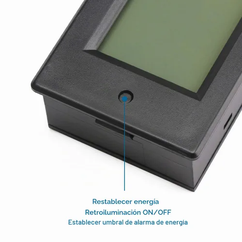 Vista 4 de Polímetro digital de DROK, DC 6.5-100 V, 100 A, medidor de voltaje, amperaje, potencia, pantalla digital LCD para medir la corriente, 1