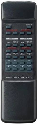 Vista 3 de TEAC W-1200B Doble cubierta de casete con grabadora con control de tono USB, entrada de micrófono para karaoke y control remoto Negro